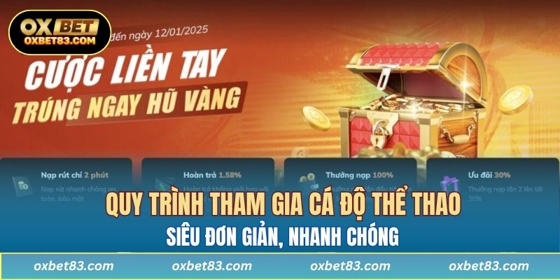 Quy trình tham gia cá độ thể thao siêu đơn giản, nhanh chóng 